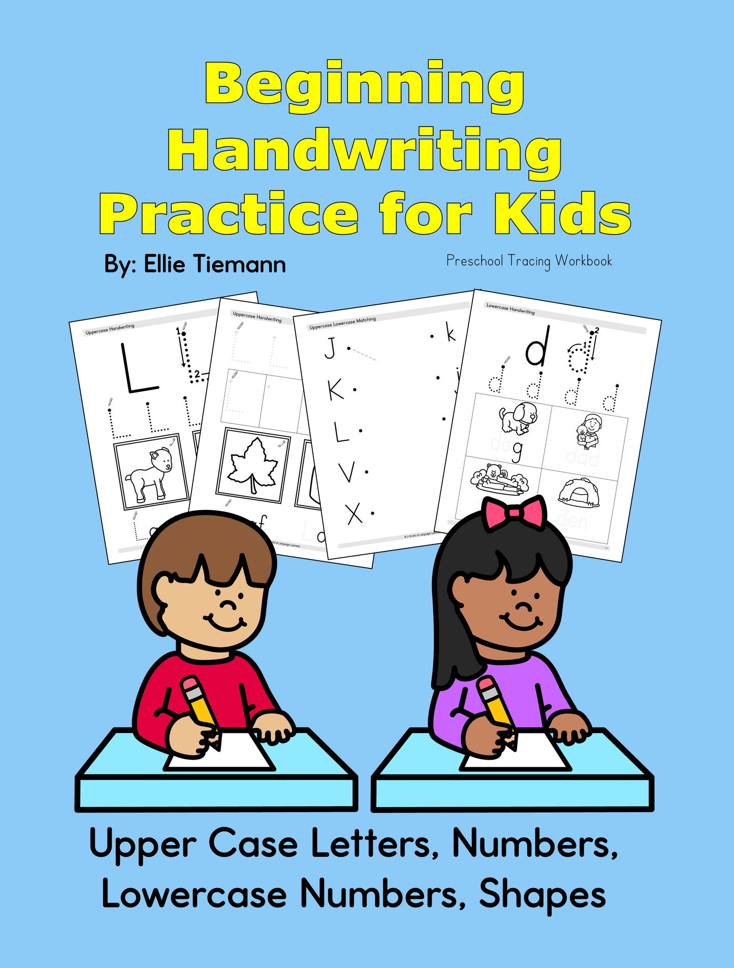 Beginning Handwriting Practice for Kids: Preschool Tracing Workbook - Instant Download