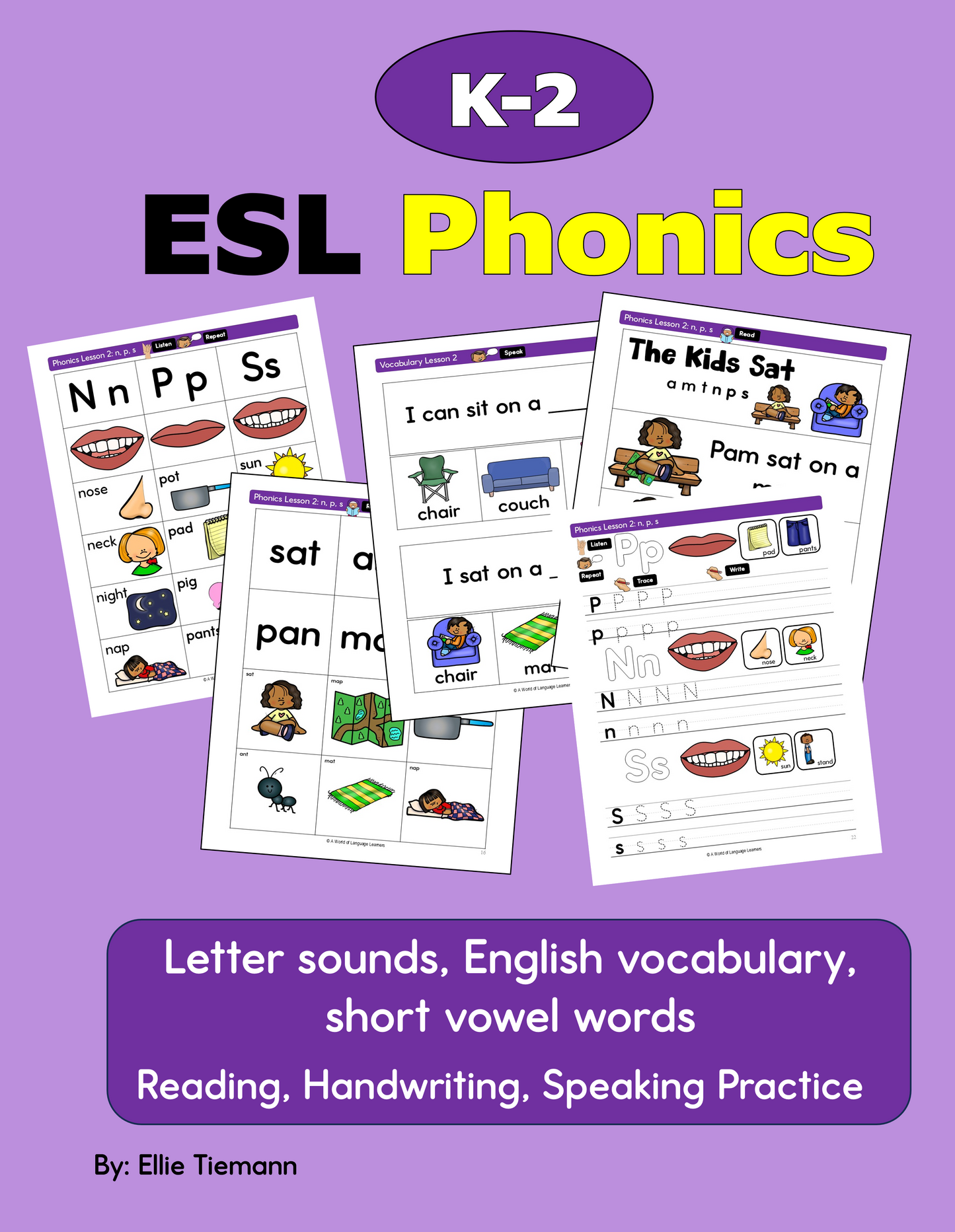 K-2 ESL Phonics: reading, handwriting, speaking practice