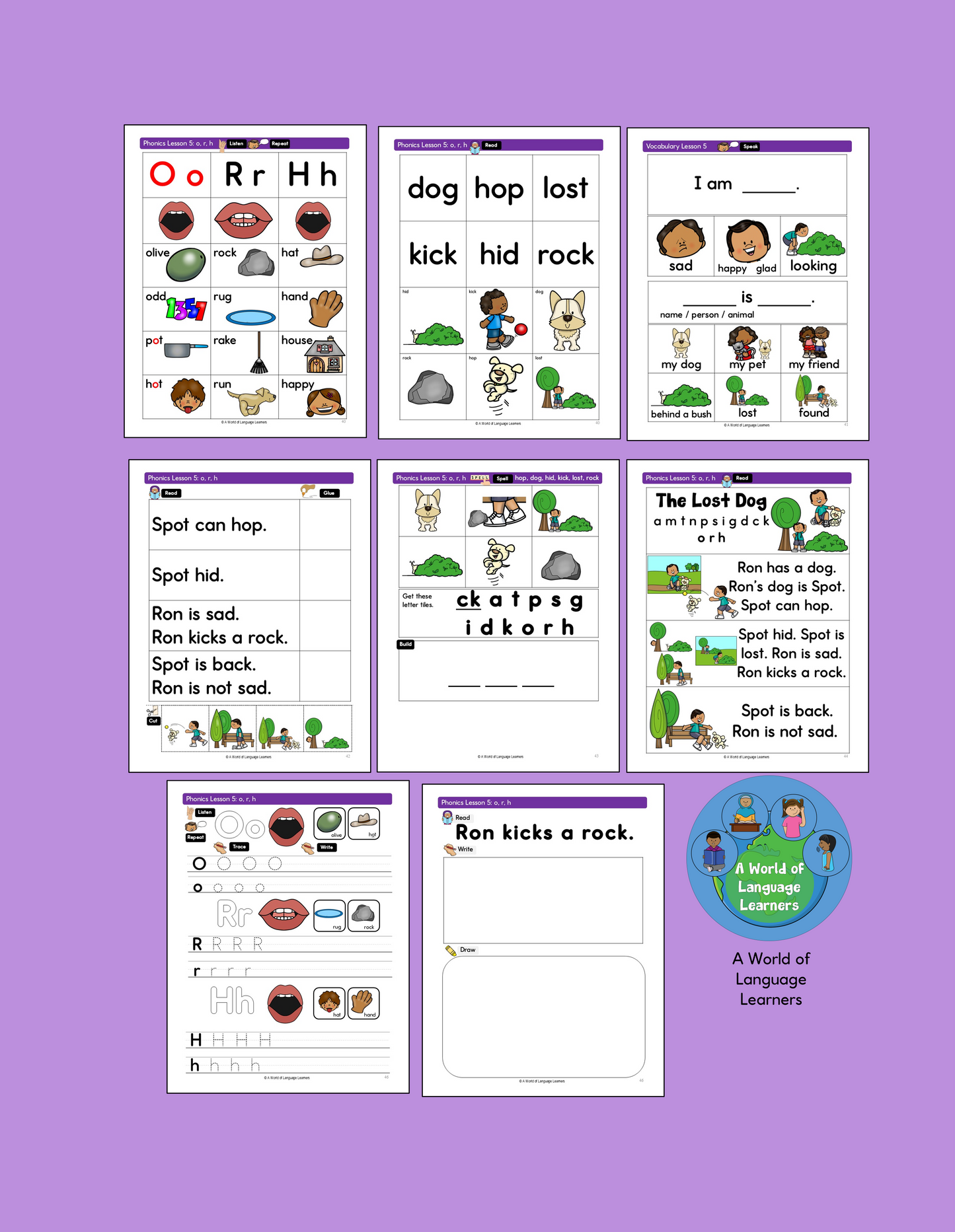 K-2 ESL Phonics: reading, handwriting, speaking practice