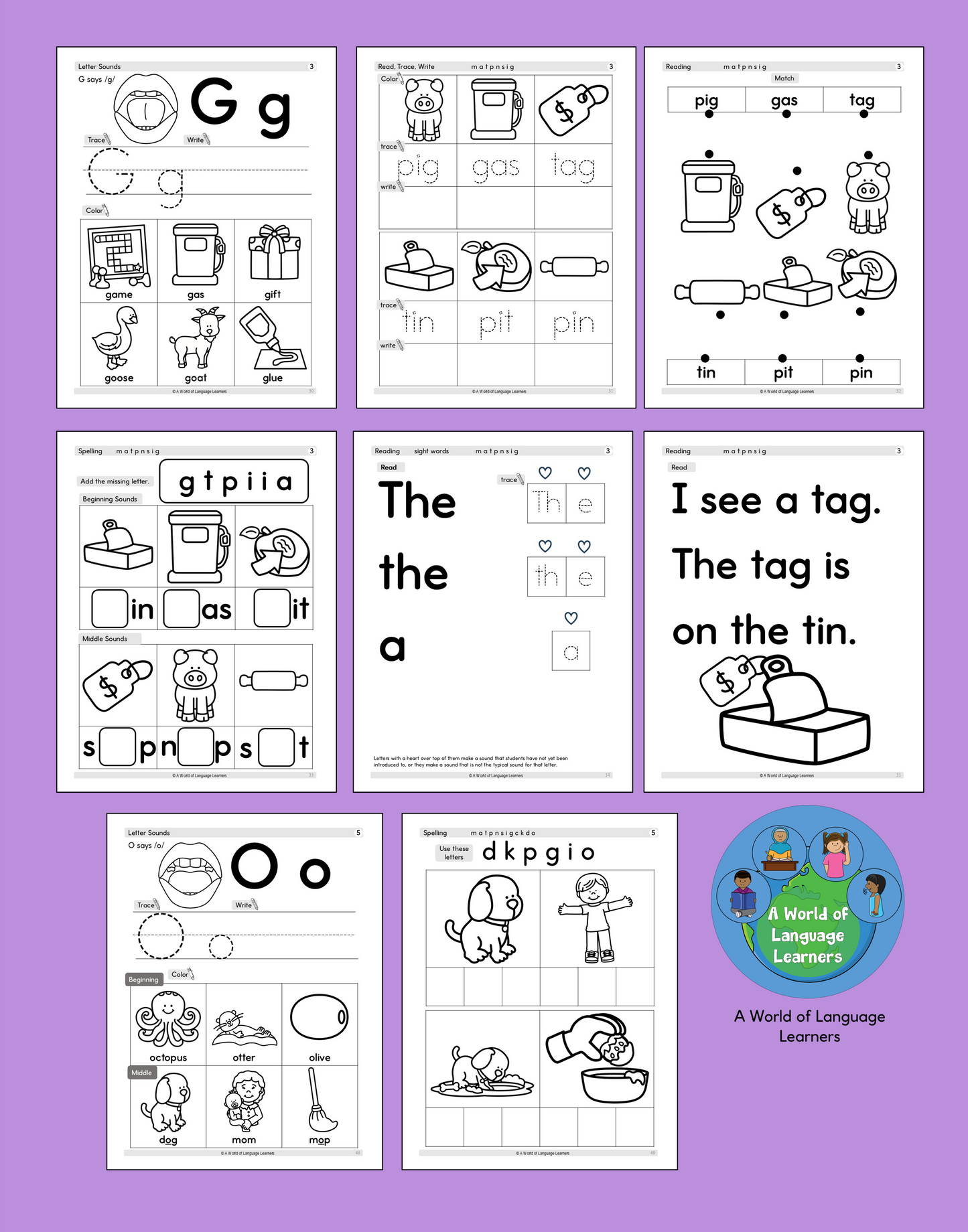 K-2 ESL Phonics: Learn to Read Workbook - Instant Download