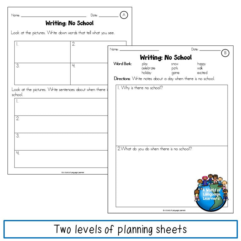 ESL Writing Assessments 4th and 5th Grade Print and Digital