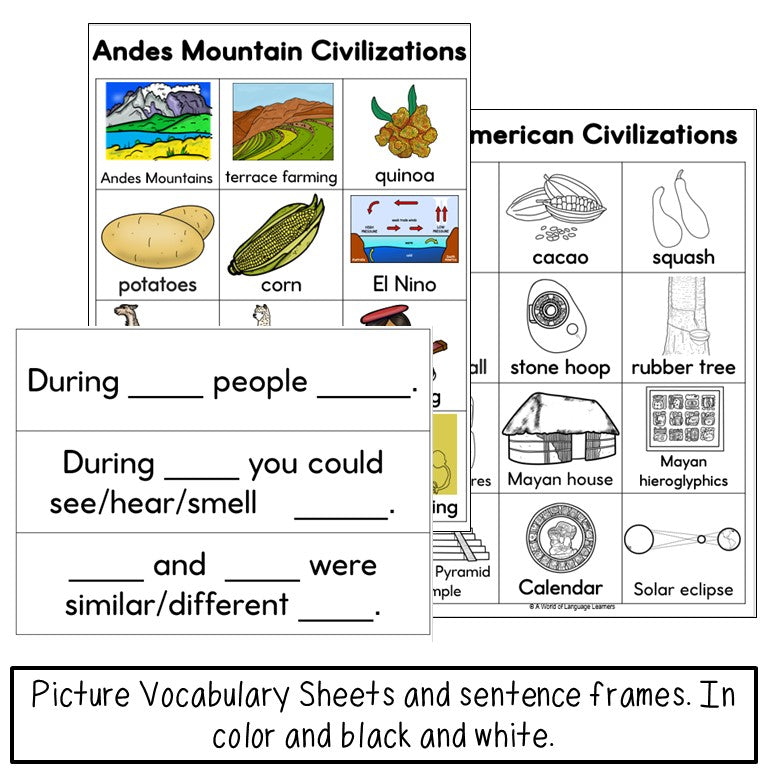 Ancient Civilizations: Andes Mountion, Mesoamerica Information