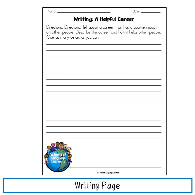 ESL Writing Assessments 4th and 5th Grade Print and Digital