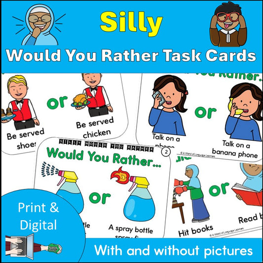 Silly Would You Rather Opinion Task Cards