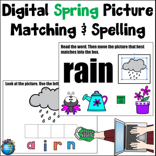 Spring Picture Matching and Spelling Digital