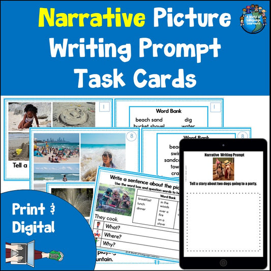 Narrative Picture Prompt Writing Task Cards