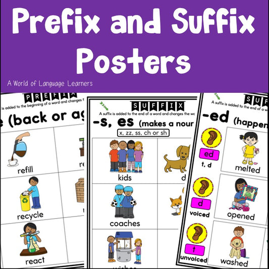 Prefix and Suffix Posters
