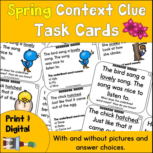 Spring Context Clue Task Cards