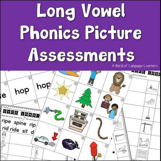 Long Vowel Picture Phonics Assessments
