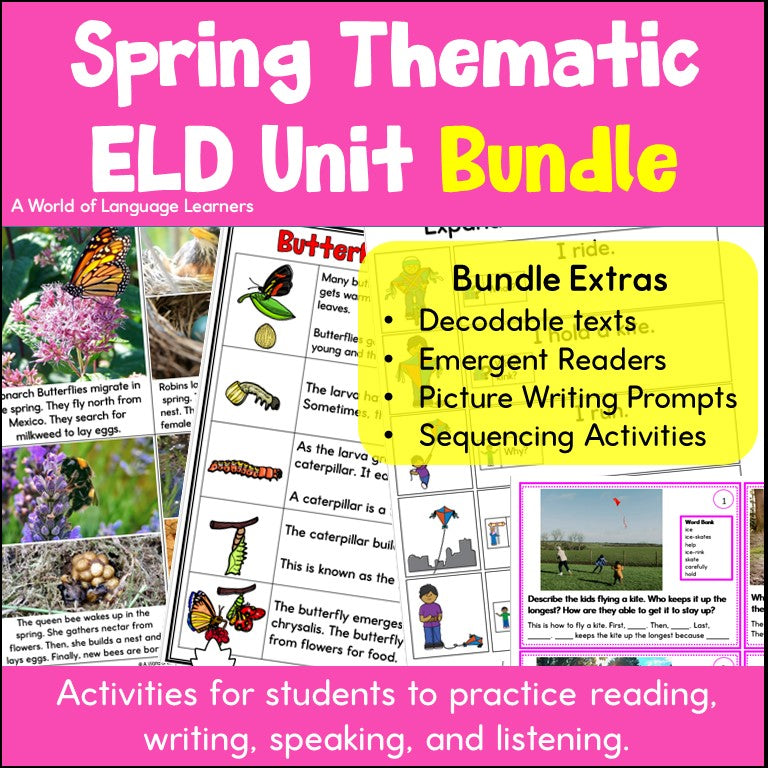 Seasons Thematic ELD Unit Bundle