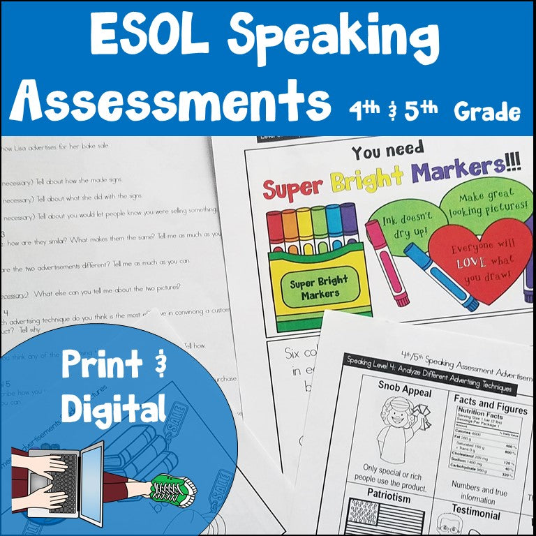 ESL Speaking Assessments 4th-5th Grade