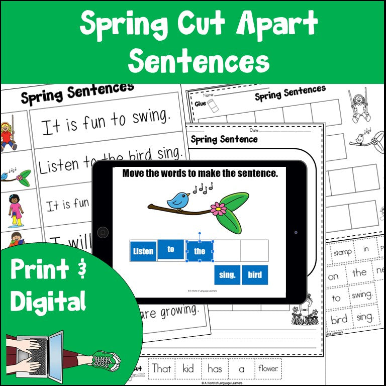 Spring Cut Apart Sentences