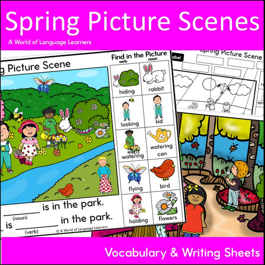 Spring Picture Scenes for ELD or SLP