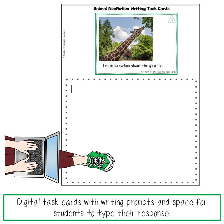 Animal Writing Prompts Task Cards