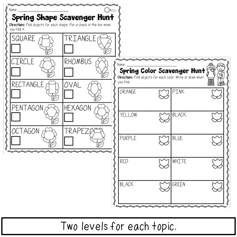 Spring Scavenger Hunts