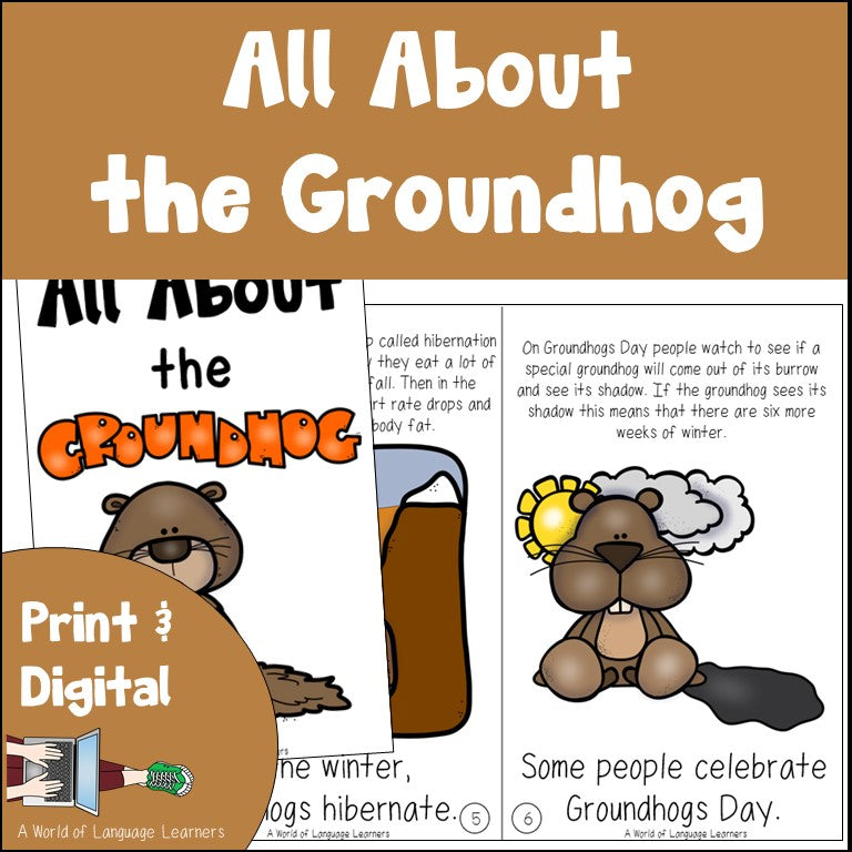 Groundhog Book Print and Digital | Emergent Reader and Decodable