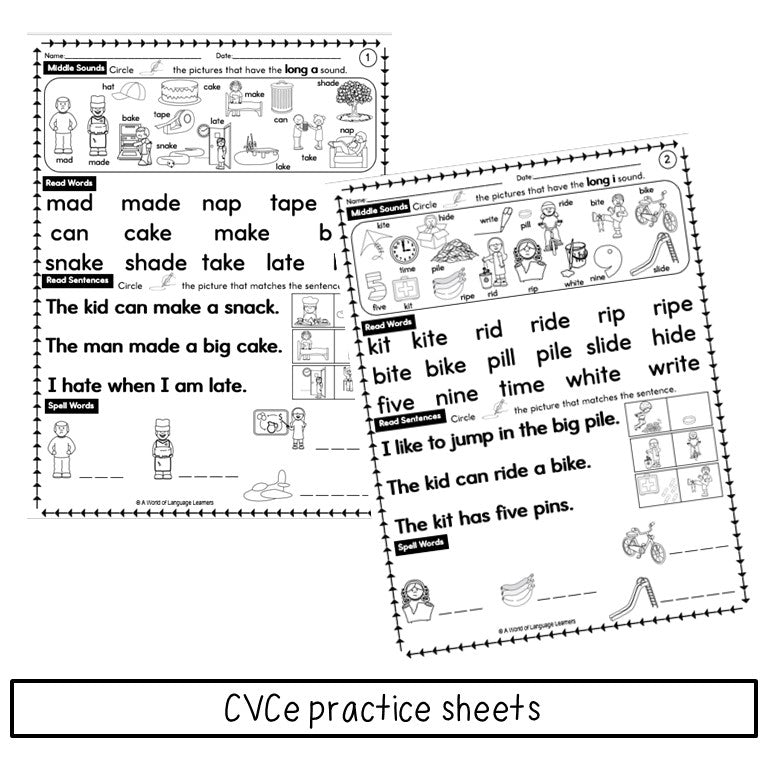 Long Vowel Newcomer Phonics Practice