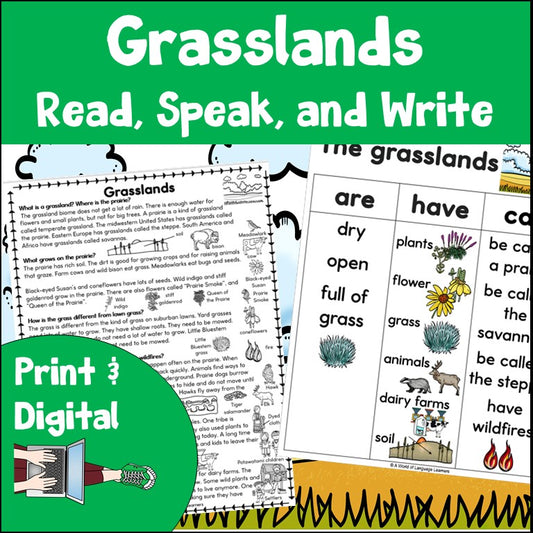 Grasslands Reading Passage - Read Speak Write