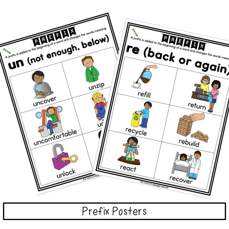 Prefix and Suffix Posters