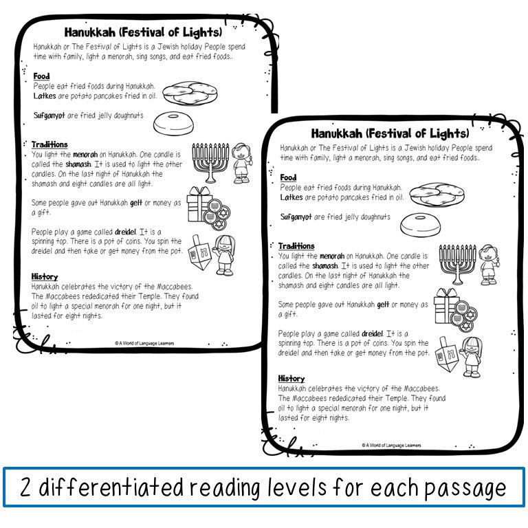 Festivals of Light Reading Passages