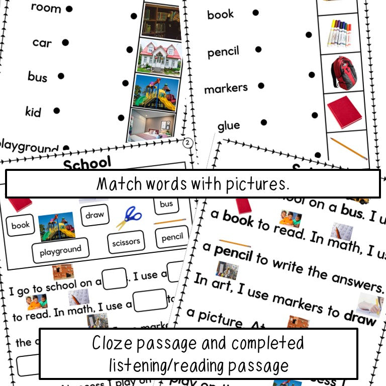 Newcomer Vocabulary Practice - ESL Speaking, Listening, Writing with Photographs