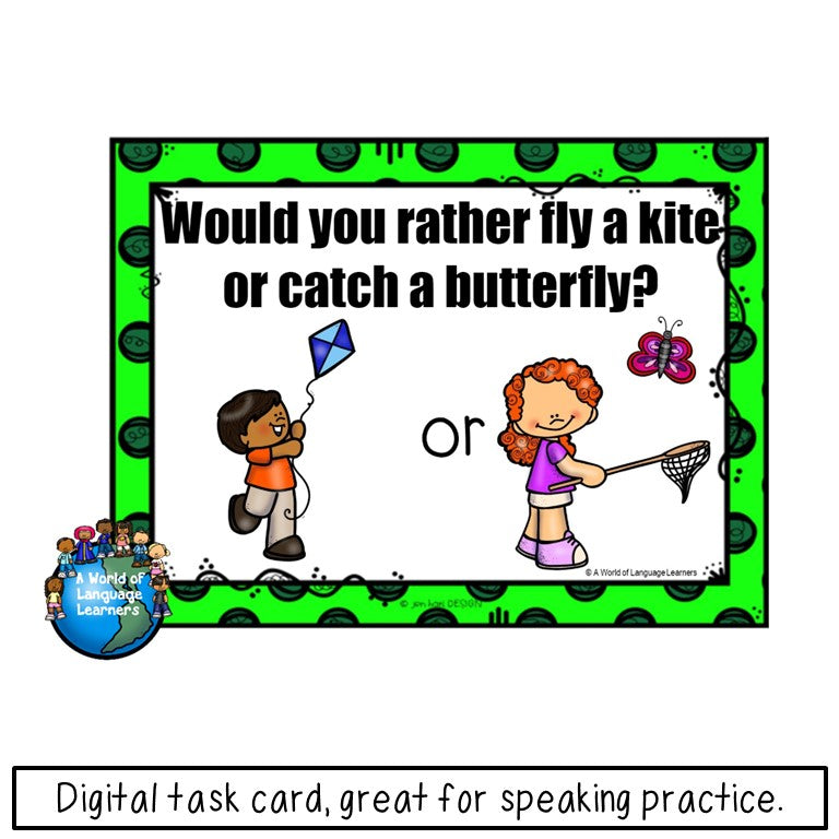 Spring Would You Rather Opinion Task Cards
