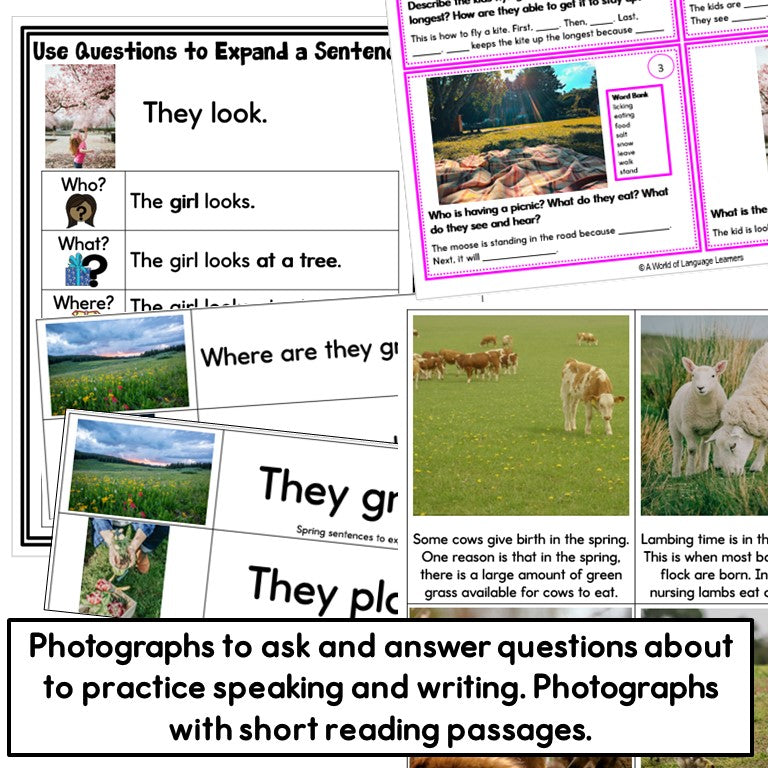 Spring Thematic ELD Unit - ESL Language Activities