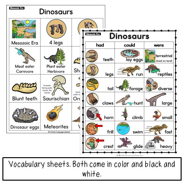 Dinosaurs | Prehistoric Life Fact Sheets & Activities