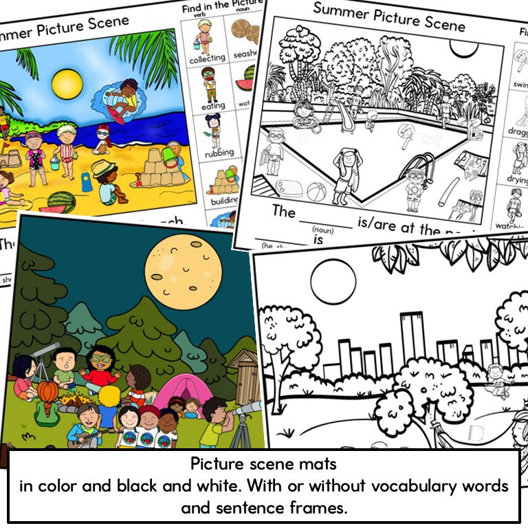 Summer Picture Scenes for ELD or SLP
