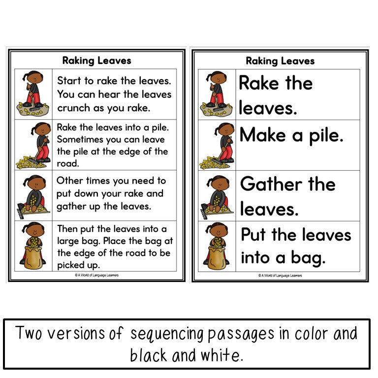 Fall Activities Sequencing Practice