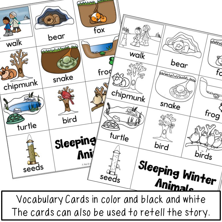 Wordless Book and Story | Sleeping Winter Animals