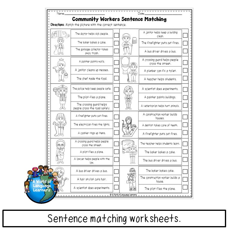 Community Workers Sentence Practice