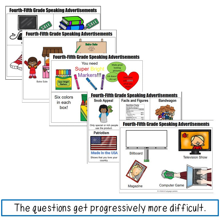 ESL Speaking Assessments 4th-5th Grade
