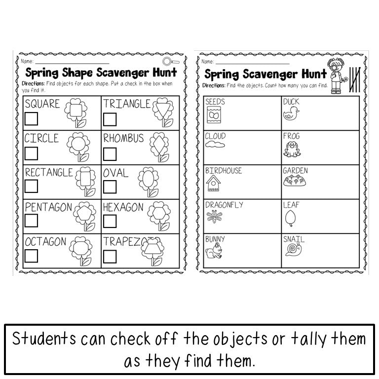 Spring Scavenger Hunts