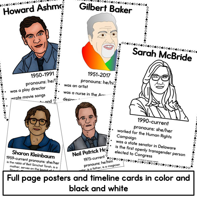 LGBTQ+ Individual US - Graphic Organizers Research Posters