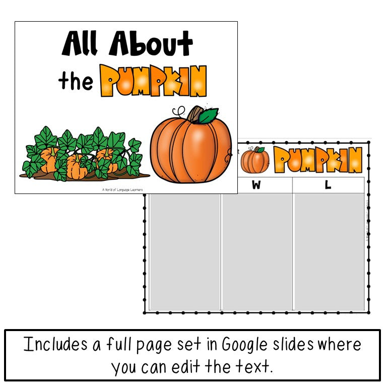 Pumpkin Emergent Reader and Decodable Book | Print and Digital