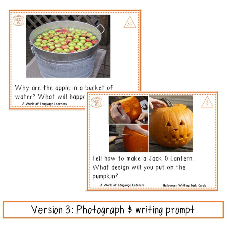 Halloween Writing Task Cards