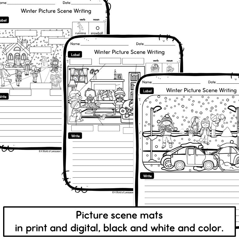 Winter Picture Scenes for ELD