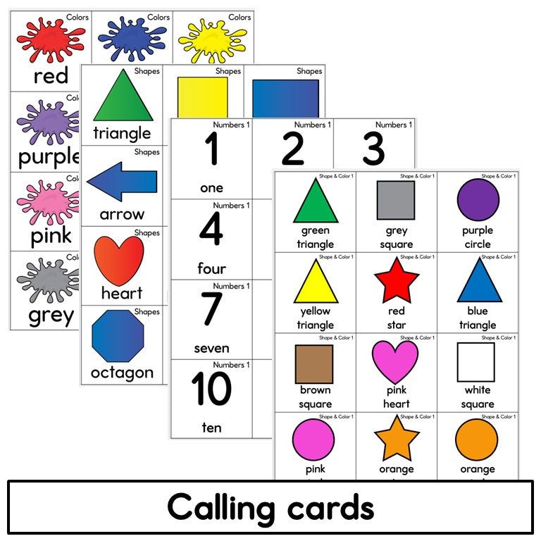Newcomer ESL Vocabulary Bingo - Colors, Shapes, Numbers