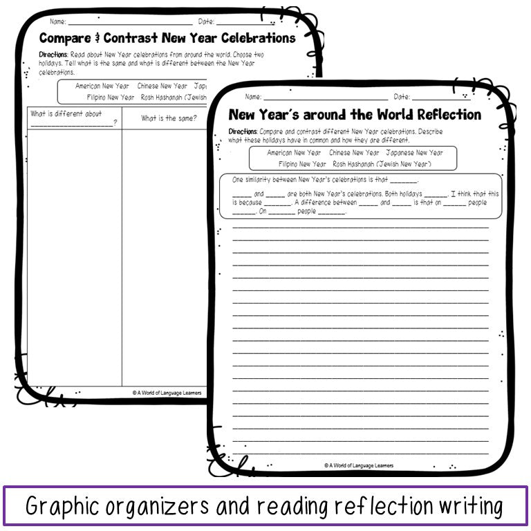 New Years Around the World Reading Passages