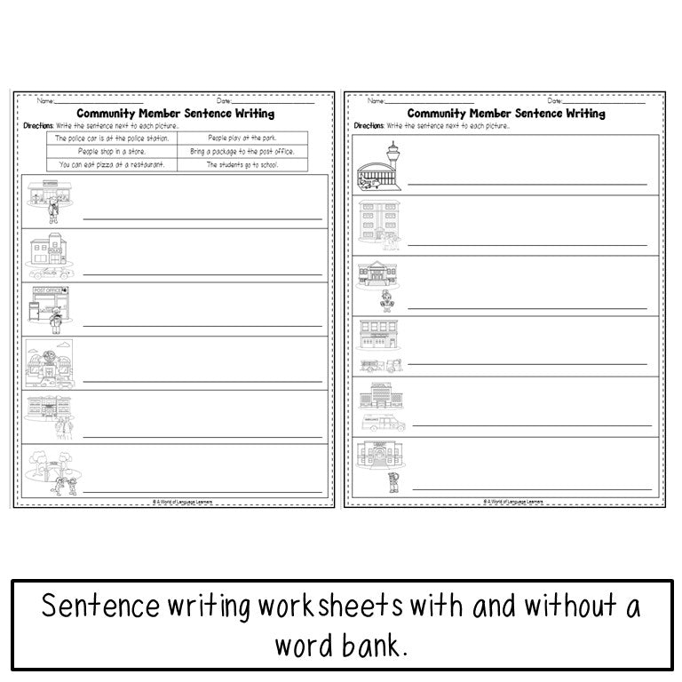 Community Workers Sentence Practice