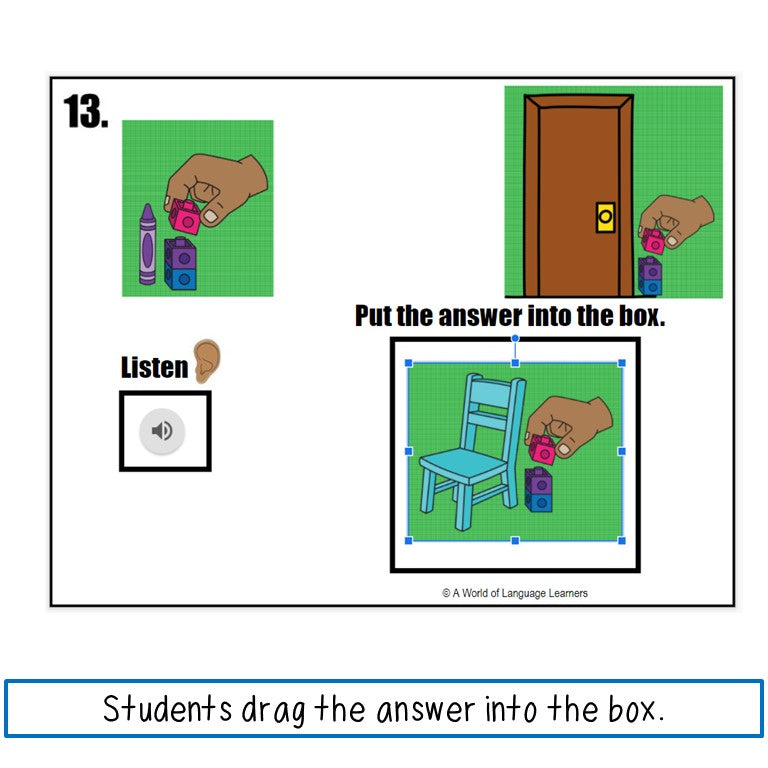 ESL Listening Assessments First Grade Print and Digital