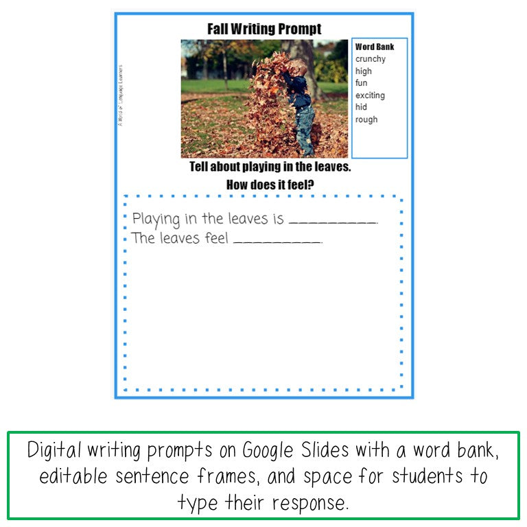 Fall Picture Writing Prompts