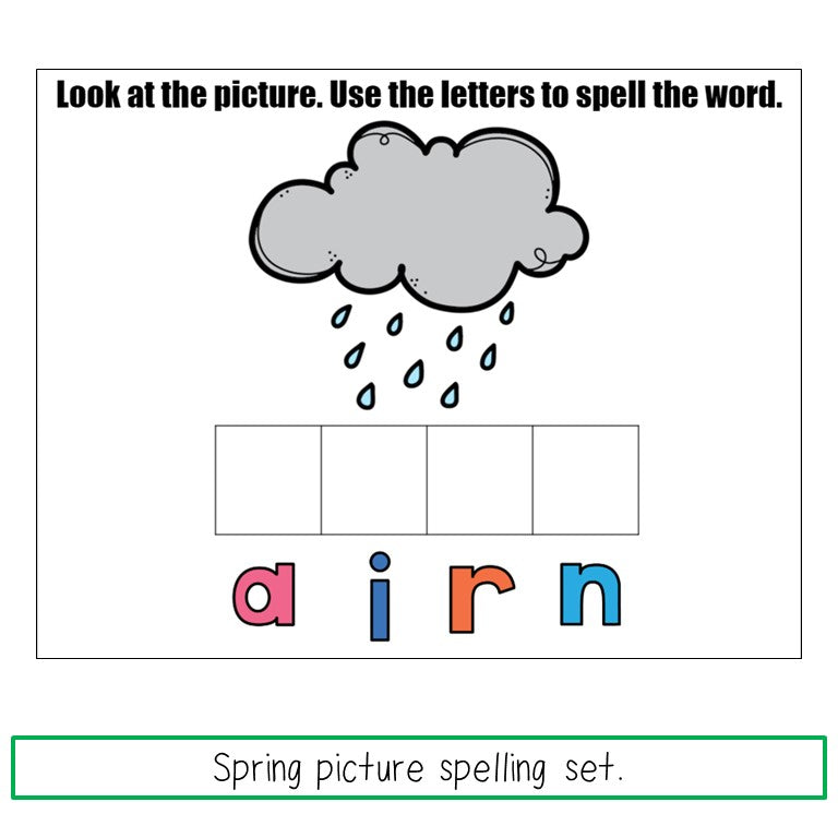 Spring Picture Matching and Spelling Digital