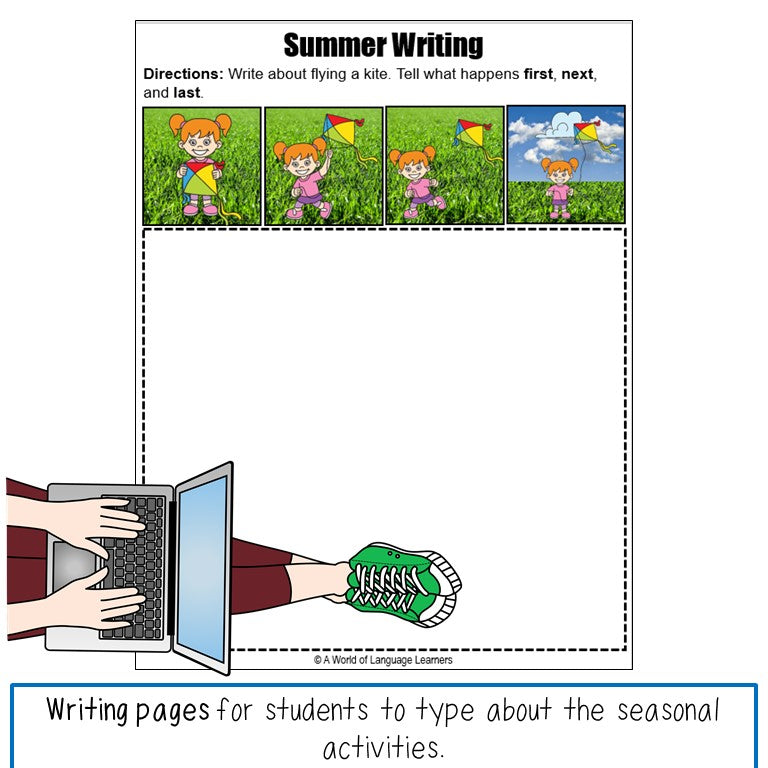 Seasons Sequencing Activities | Speaking and Writing with Graphic Organizers