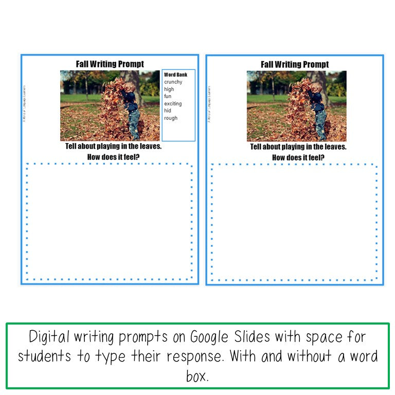 Fall Picture Writing Prompts