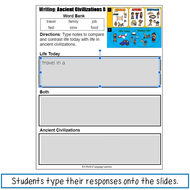 ESL Writing Assessments 2nd and 3rd Grade Print and Digital