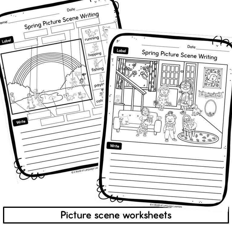 Spring Picture Scenes for ELD or SLP