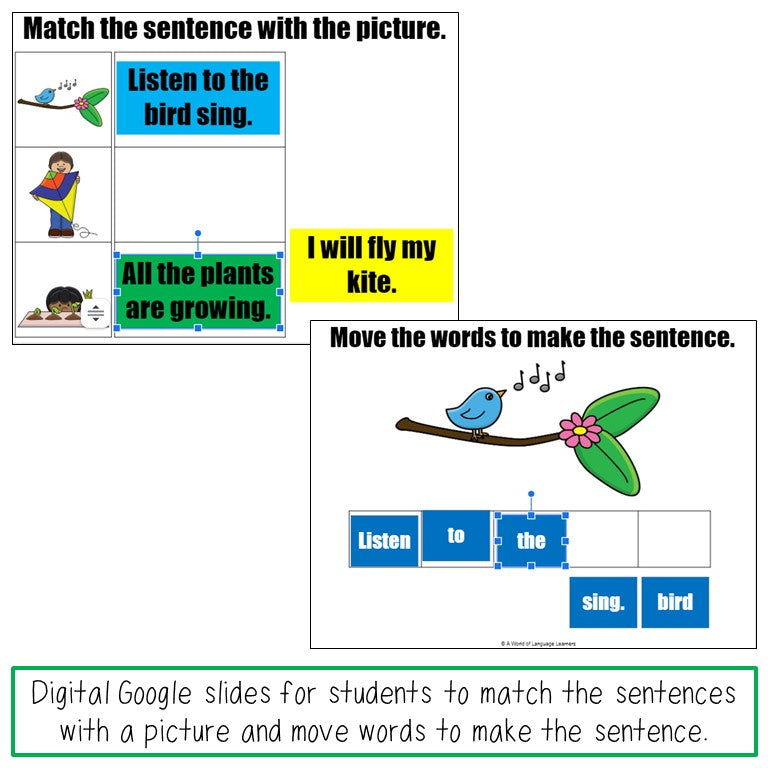 Spring Cut Apart Sentences