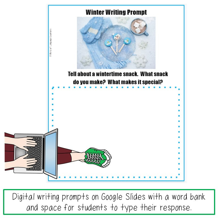 Winter Picture Writing Prompt Task Cards